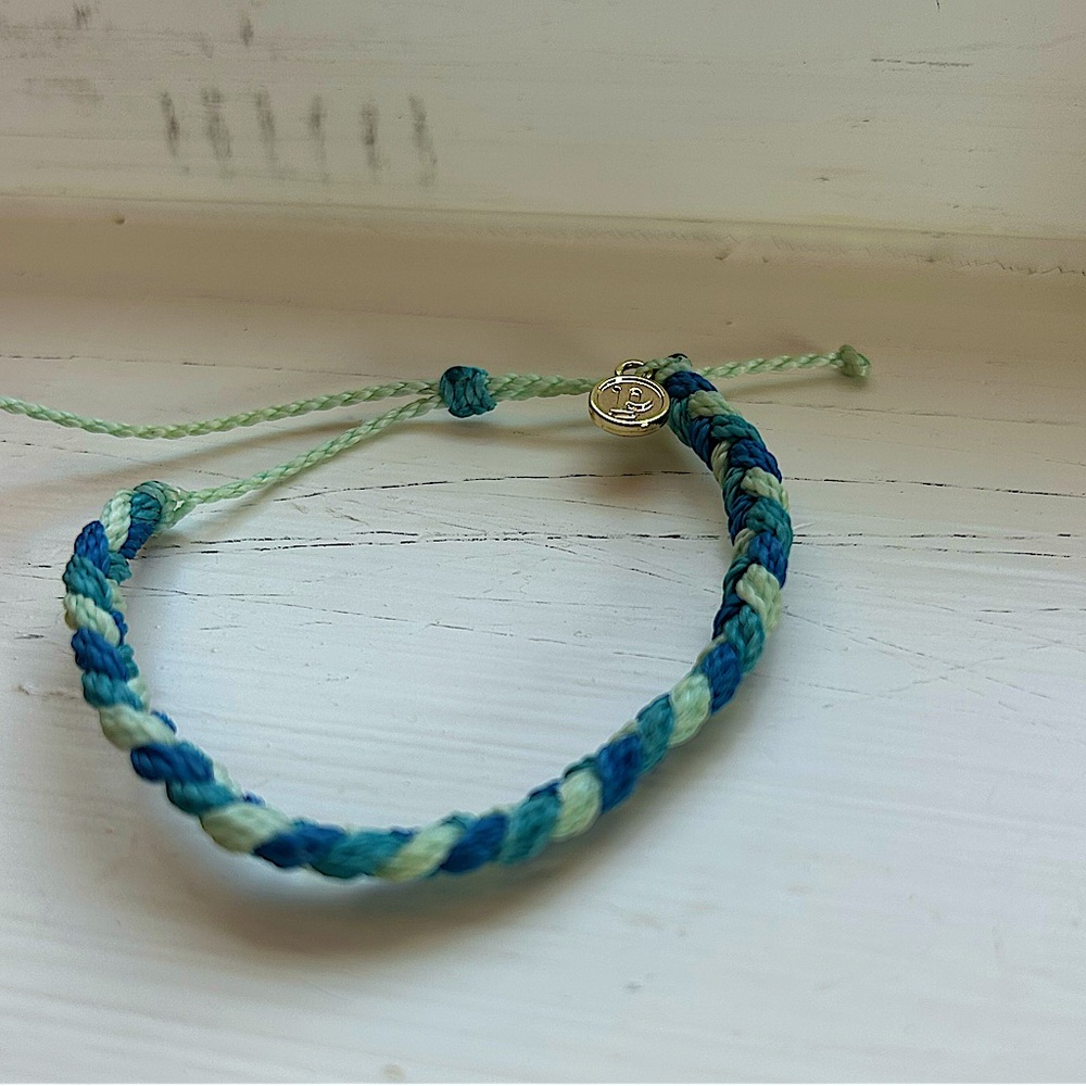 PuraVida Blue and Teal Braided Bracelet (no size)